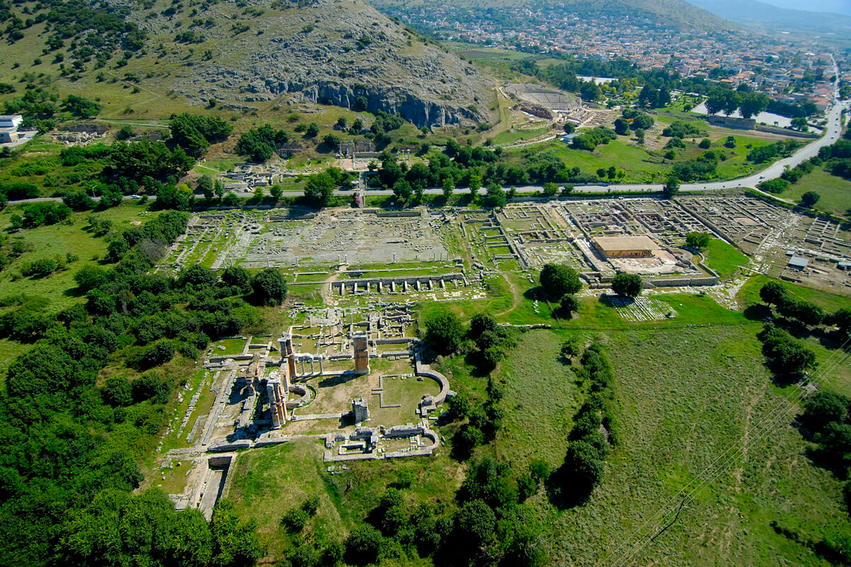 Genereller Blick auf die archäologische Stätte von Philippi - Foto von Artware